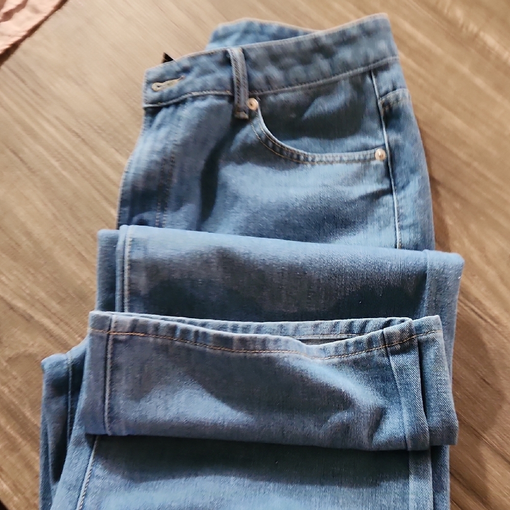 G.I.L.I. Women's Straight Leg Blue Jeans